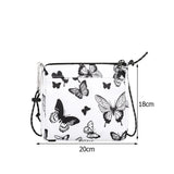Vintage Armpit Bags Ladies Messenger Bags Handbags Plaid Butterfly