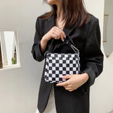 Vintage Armpit Bags Ladies Messenger Bags Handbags Plaid Butterfly