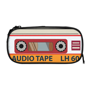 Vintage Audio Tape Pen Box Student School Anime Zipper Pen Bag