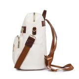 Vintage Leather Backpack Female Large Capacity Travel Bag