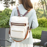 Vintage Leather Backpack Female Large Capacity Travel Bag