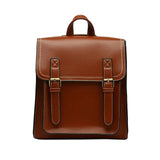 Vintage Leather School Backpack for Girls High Leisure Shoulder Bag