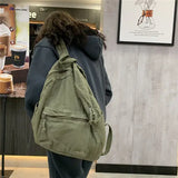 Vintage Backpack Spring Summer Preppy Style Unisex Softback Bookbag