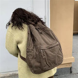 Vintage Backpack Spring Summer Preppy Style Unisex Softback Bookbag