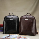 Vintage PU Leather Backpack Women Crossbody Bag