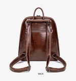 Vintage PU Leather Backpack Women Crossbody Bag
