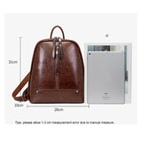 Vintage PU Leather Backpack Women Crossbody Bag