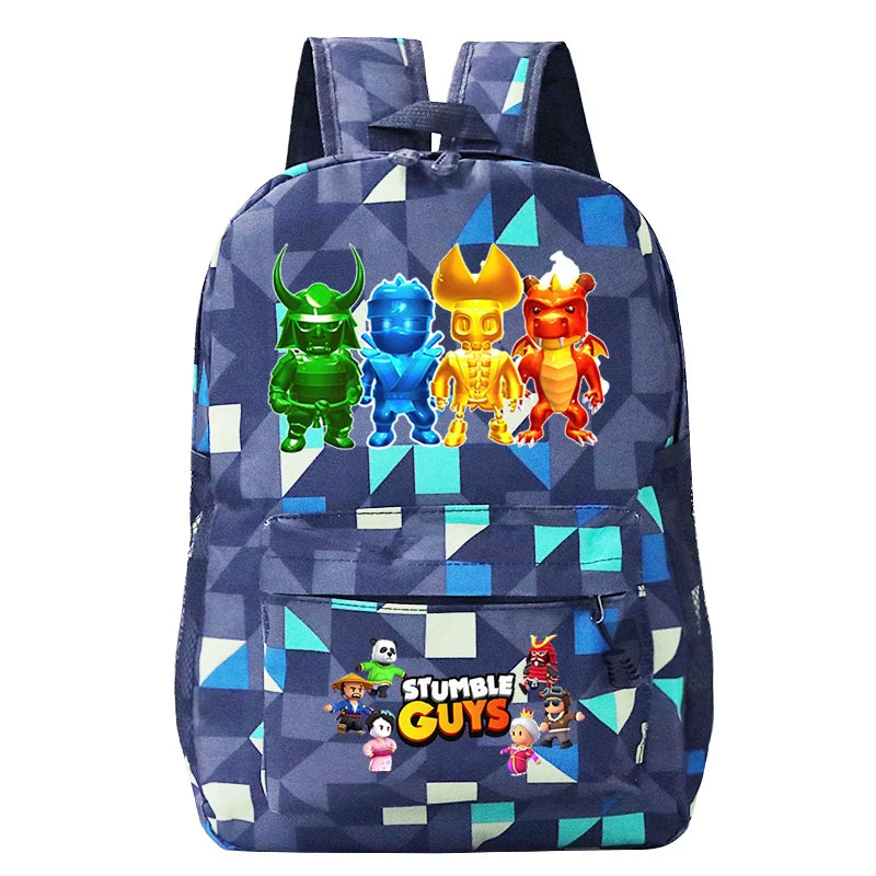 Vintage Backpacks Outdoor Stumble Guys Sports Camping Canva Bag