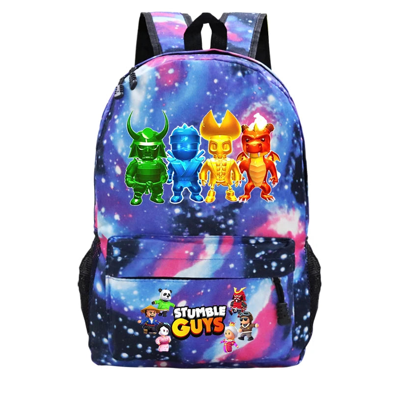 Vintage Backpacks Outdoor Stumble Guys Sports Camping Canva Bag