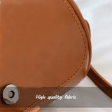 Vintage Barrel-Shaped Crossbody Bag for Women Girls PU Leather Handbags