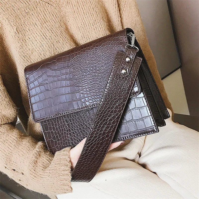 Vintage Pu Leather Messenger Bag for Women Handbags