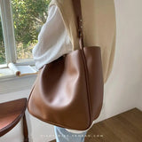 Vintage Big Tote Women PU Handbag Shoulder Bag Top-Handle Purse