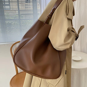 Vintage Big Tote Women PU Handbag Shoulder Bag Top-Handle Purse