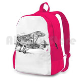 Vintage Biplane Airplane Outdoor Hiking Backpack