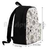 Vintage Beige Toile Garden Floral Pattern Outdoor Hiking Backpack