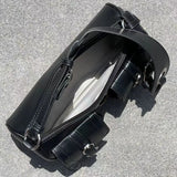 Vintage Women Cylinder Underarm Bags Double Pocket Ladies Shoulder Bag