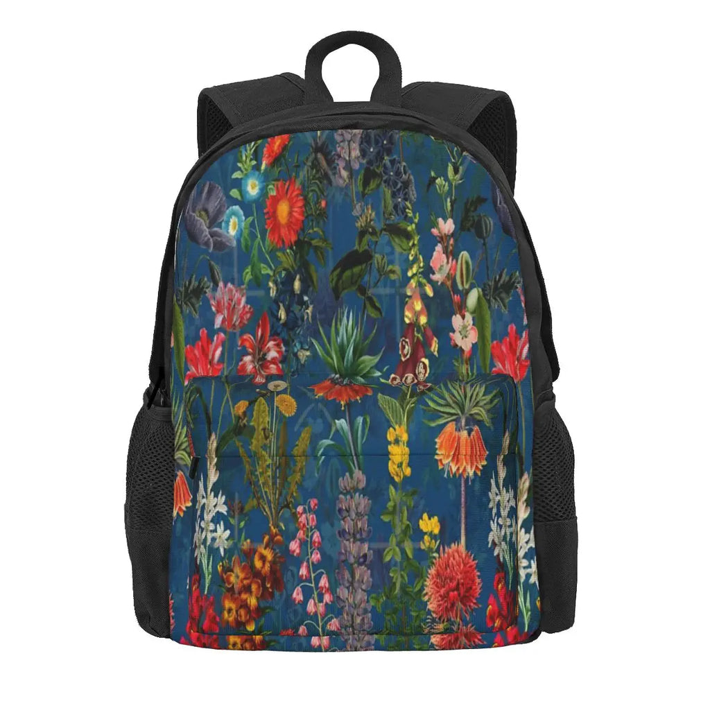 Vintage Springflower Meadow Backpacks Men Women Youth Bags