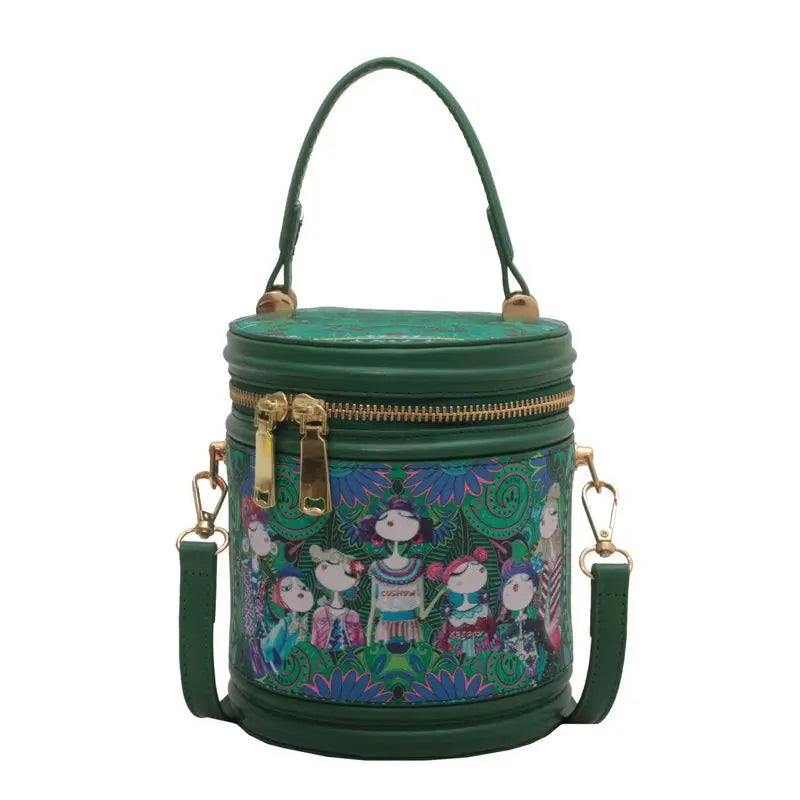 Bohemian Zippers Bag PU Leather Women Shoulder Crossbody Bag