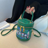 Bohemian Zippers Bag PU Leather Women Shoulder Crossbody Bag