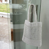 Vintage Bohemian Straw Woven Beach Bag Large Capacity Handbag