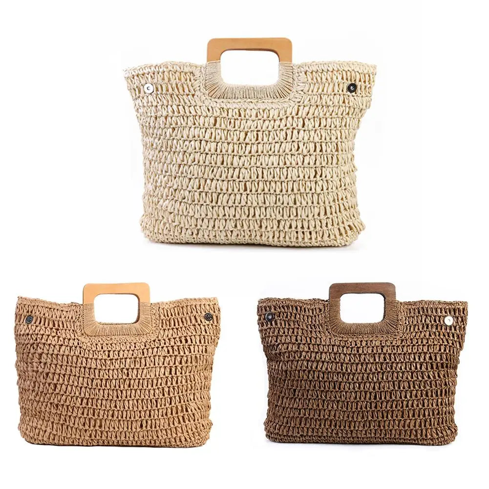 Bohemian Straw Bag for Women - Summer Large Capacity Beach Handbags