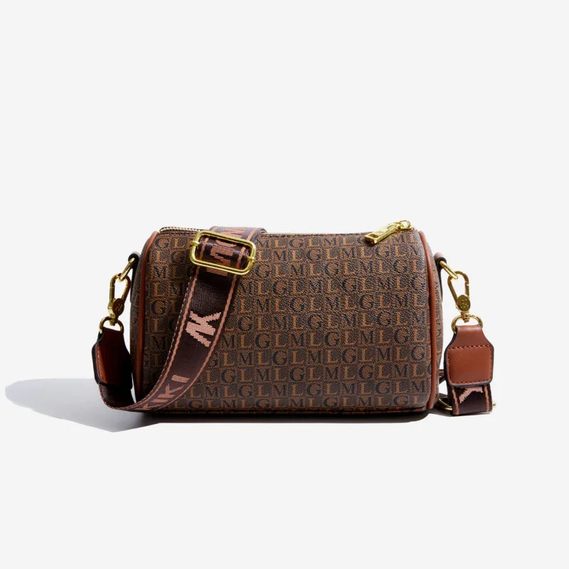 Vintage Boston Shoulder Bag Soft Leather Messenger Bag Ethnic Crossbody Bag