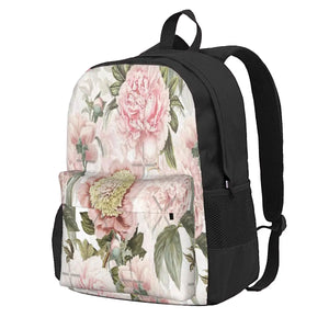 Vintage Botanical Blush Peony Flowers Backpacks Men's Women's Child's Backpack