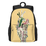 Vintage Botanical Heart - Sunshine Backpacks Men's Backpacks Bags For Women Kids