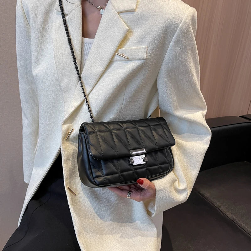 Vintage Chain Handbag Purses For Women Shoulder Crossbody Bag