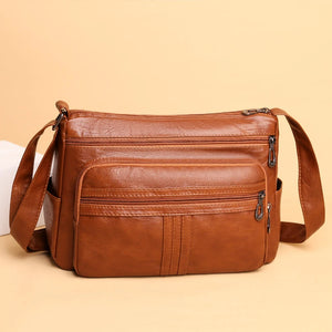Vintage Brown Shoulder Bag for Women Crossbody Purse Handbag