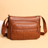 Vintage Brown Shoulder Bag for Women Crossbody Purse Handbag