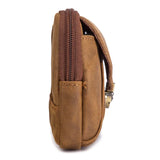 Vintage Leather Waist Pack On Belt Pouch Outdoor Phone Pouch