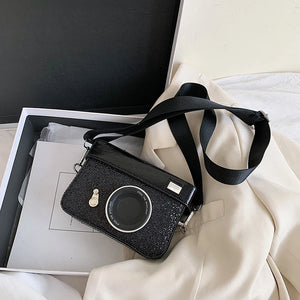 Vintage Camera Box Style Crossbody Bag for Women