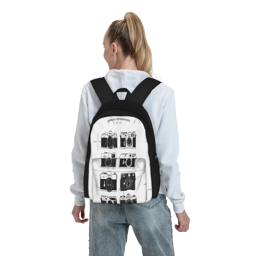 Vintage Cameras Collection Backpacks Men's Backpacks Bags For Women