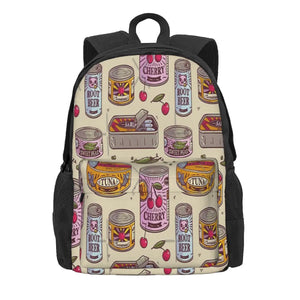 Vintage Canned Goods Pattern Backpacks Men's Backpacks Bags For Women