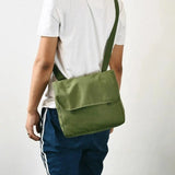 Vintage Canvas Bag Small Military Satchel