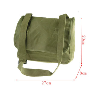 Vintage Canvas Bag Small Military Satchel
