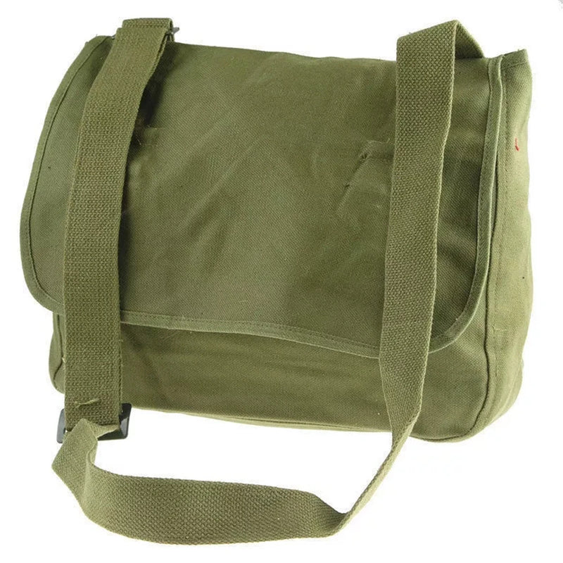 Vintage Canvas Bag Small Military Satchel