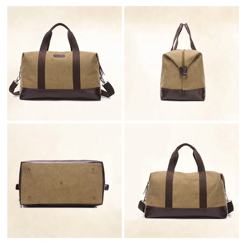 Canvas Men's Travel Hand Luggage Bag Weekend Overnight Bag