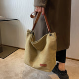 Vintage Canvas Shoulder Bag for Women School Handbag