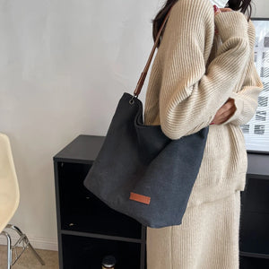 Vintage Canvas Shoulder Bag for Women School Handbag