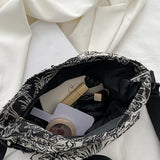 Vintage Embroidery Shoulder Messenger Bag Chain Large Capacity Handbag