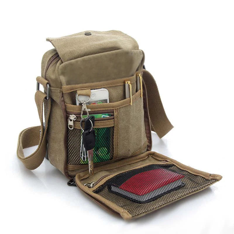 Vintage Canvas Men's Women Crossbody Bag Shoulder Messenger Bags Handbag