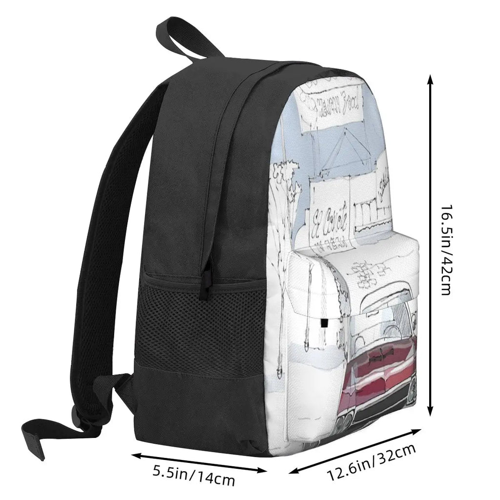 Vintage Car 90 Backpacks Men's Backpacks Bags For Women