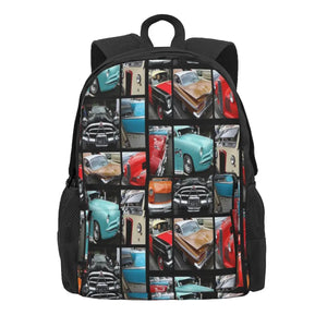 Vintage Car Collage Backpacks Men's Backpacks Bags For Women
