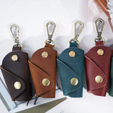 Vintage Leather Car Key Case Holder Smart Housekeeper