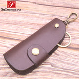 Vintage Car Key Wallets Leather Housekeepers Women Men Auto Cover Key Bag Pouch