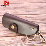 Vintage Car Key Wallets Leather Housekeepers Women Men Auto Cover Key Bag Pouch