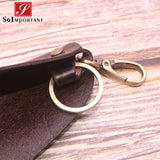 Vintage Car Key Wallets Leather Housekeepers Women Men Auto Cover Key Bag Pouch