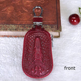 Vintage Crocodile Leather Car Keychain Case Wallets Unisex Key Bags Holders
